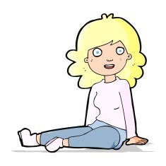 cartoon happy woman N98