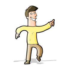 cartoon grinning man N32