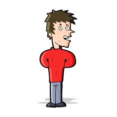 cartoon happy man N172