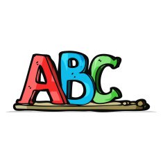 cartoon ABC letters N7