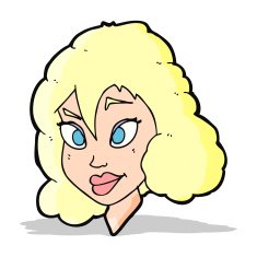 cartoon pretty woman N98