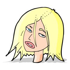 cartoon annoyed woman N72