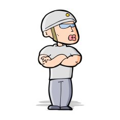Cartoon Security Guard N7