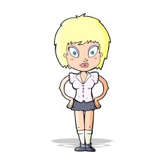 cartoon pretty girl N40