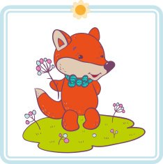 Cartoon little fox N16