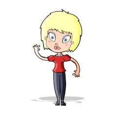 cartoon pretty girl N41