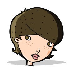 cartoon friendly woman N27