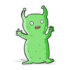 cartoon funny little alien N6