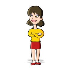 cartoon smug woman N7