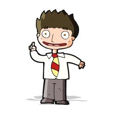 cartoon man with idea N83