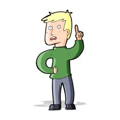 cartoon boy with idea N42