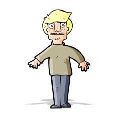 cartoon shocked man N56