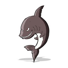Funny Cartoon Shark N17