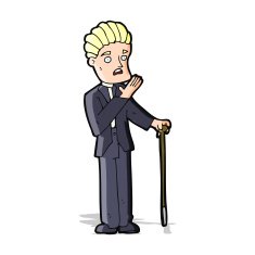 cartoon shocked gentleman N4