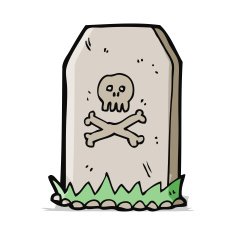 cartoon spooky grave N24