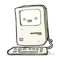 cartoon old computer N15