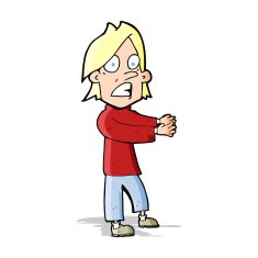cartoon shocked man N58