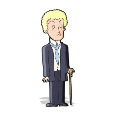 cartoon unhappy gentleman N4
