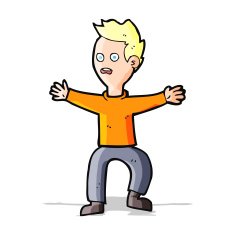 Cartoon Man Panicking N27