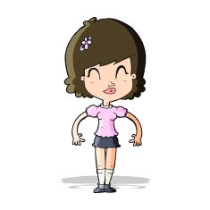 cartoon happy pretty woman N5