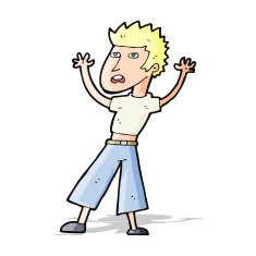 Cartoon Man Panicking N28
