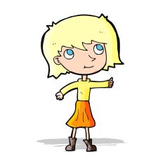cartoon happy girl N41