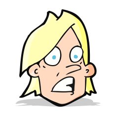 cartoon frightened face N5