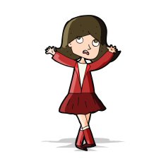 cartoon unhappy girl N7