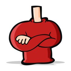 cartoon folded arms body N5