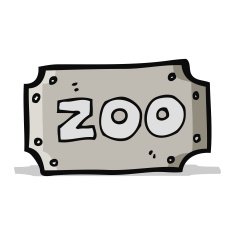 Cartoon Zoo Sign N8