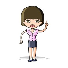 cartoon woman with idea N92
