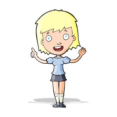cartoon woman pointing N78