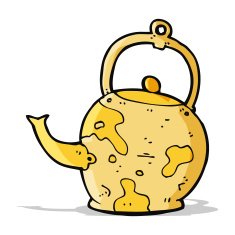 cartoon old tea pot N5