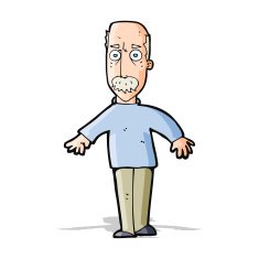 cartoon annoyed old man N23