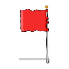 cartoon waving flag N12