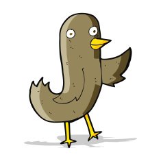 funny cartoon bird N83