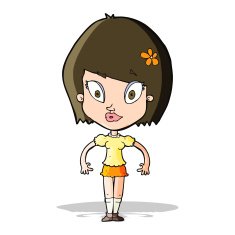 cartoon pretty woman N101