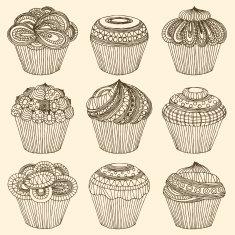 Doodle cupcakes N3