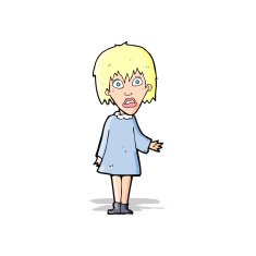 cartoon shocked woman N39