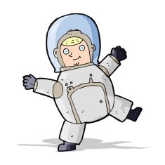 Cartoon Astronaut N63