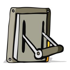 cartoon industrial machine lever N5