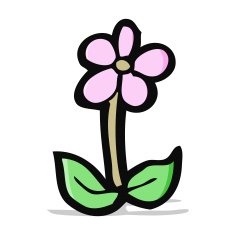 cartoon flower N219