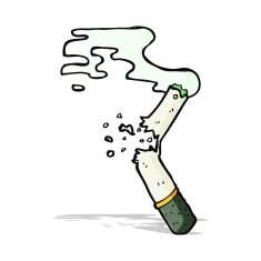 cartoon broken marijuana cigarette N3