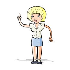 cartoon woman with idea N97