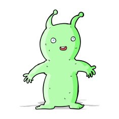 cartoon happy little alien N5