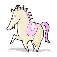 cartoon prancing horse N6