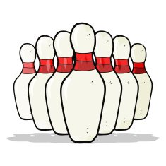 Cartoon Bowling Pins N8