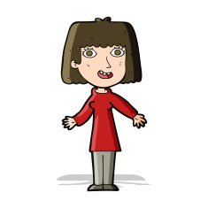 cartoon happy woman N101