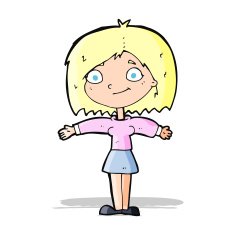 cartoon happy girl N44