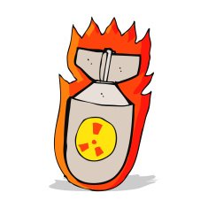 cartoon flaming bomb N9